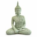 Escultura Buda Meditação Cinza 15 cm