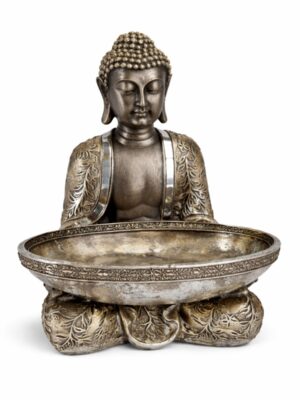 Escultura Buda com Taça FengShui 23 cm Escultura Buda com Taça FengShui 23 cm