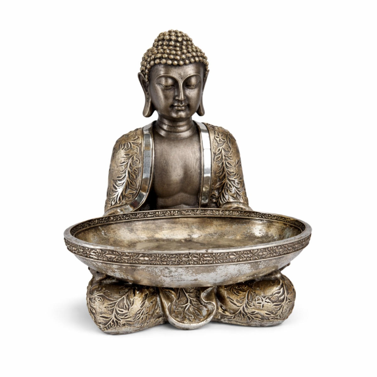 Escultura Buda com Taça FengShui 23 cm