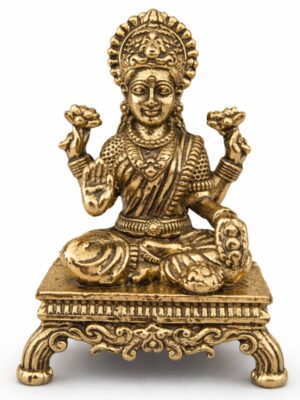 Estátua Lakshmi em Metal Dourado Modelo 6 - 4 cm Estátua Lakshmi em Metal Dourado Modelo 6