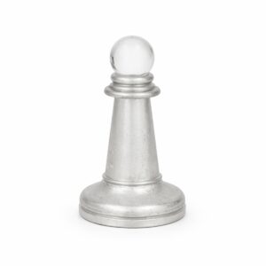 Peão de Xadrez Decorativo Prateado
