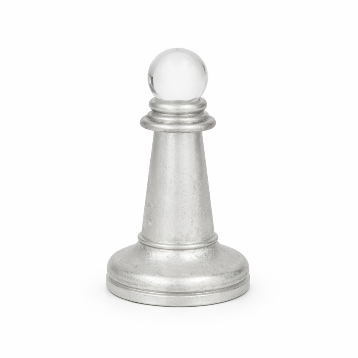 Peão de Xadrez Decorativo Prateado