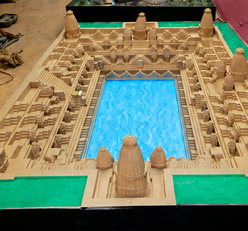 Maqueta de museu produzida com modelação digital